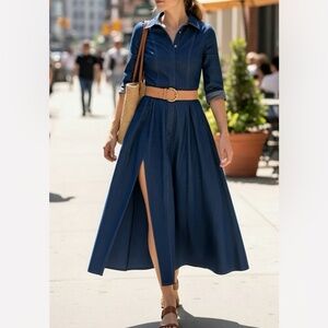 Vintage denim tea dress